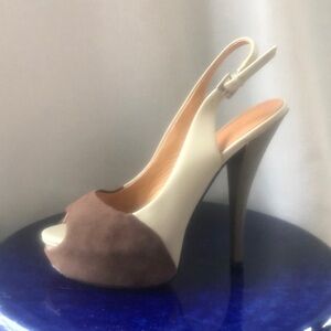 Lamb Gwen Stephanie rock steady sling back peep toe platform neutral nude cream